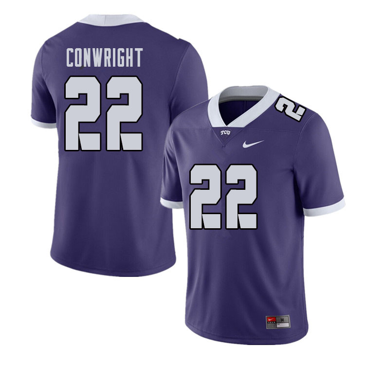 Men #22 Blair Conwright TCU Horned Frogs College Football Jerseys Sale-Purple